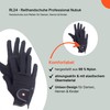 HKM by Reiterladen24 Professional Riding Gloves, Nubuck Imitation Leather, black,