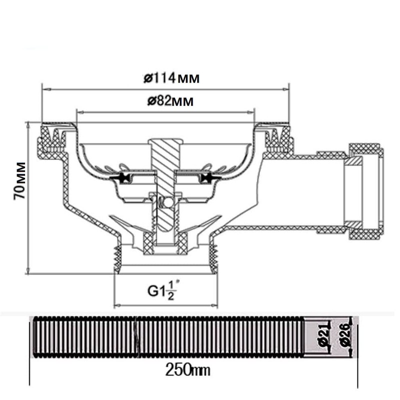 ZINGKING Kitchen Sink Drain with Overflow 114mm Stainless Steel Kitchen