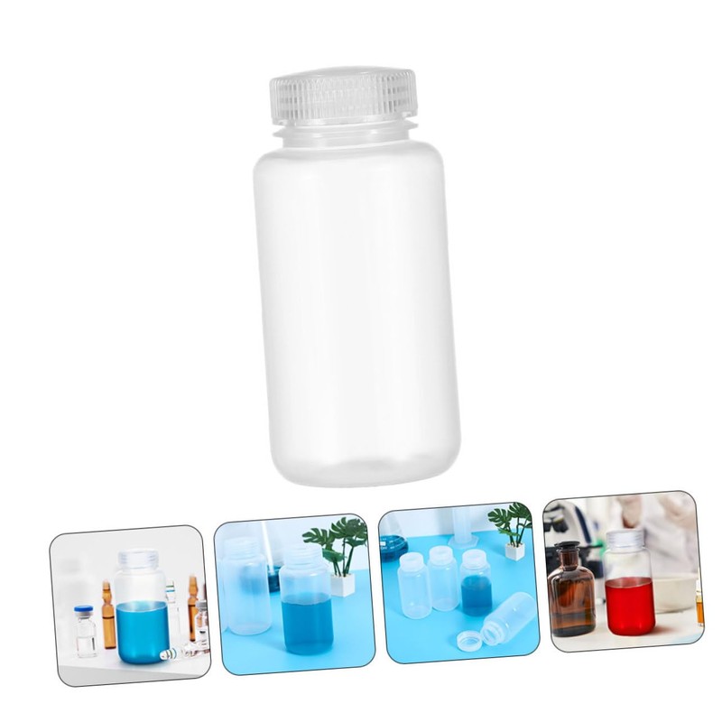 ABOOFAN 8Pcs Transparent Leakproof Plastic Reagent Bottles Caps for Lab