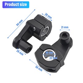 Bledtax Pivoting Handlebar Clamp Risers 2 Inch Universal Motorcycle for 7/8" (22mm) and 1/8" (28mm) Pivot Handlebar Risers (Black)