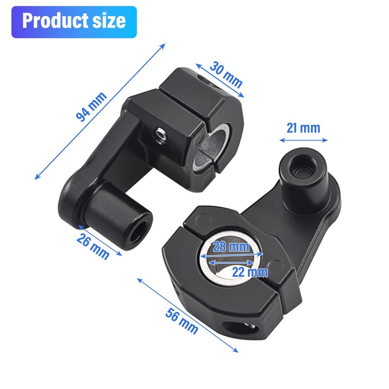 Bledtax Pivoting Handlebar Clamp Risers 2 Inch Universal Motorcycle for