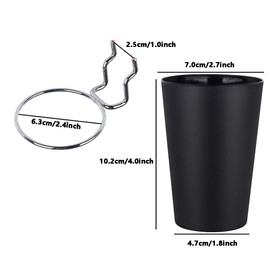 4 Sets Pegboard Bins with Rings 63mm Pegboard Hooks with Cups Pegboard Cup Holder Accessories for Organizing Tool Organizer