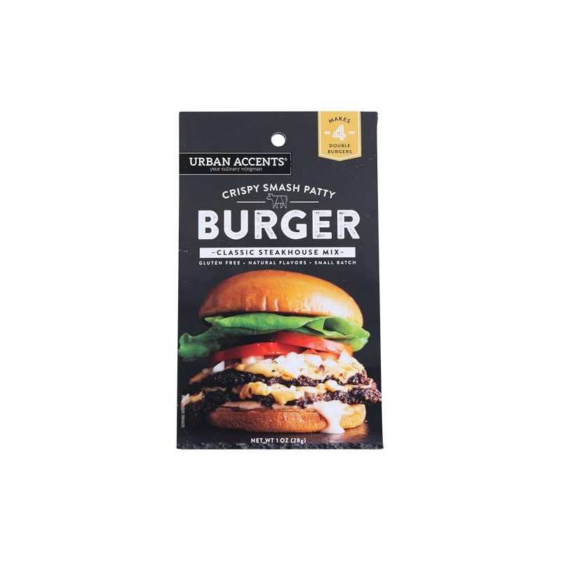 Urban Accents Crispy Smash Patty Burger Classic Steakhouse Mix