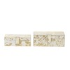 Deco 79 Leather Handmade Decorative Box Decorative Keepsake Boxes with