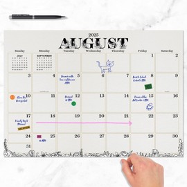 TF Publishing July 2025 - June 2026 Floral Medium Desk Pad Monthly Blotter Calendar