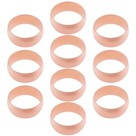 EMSea 10 Pieces 18mm Copper Compression Sleeves for 18mm Pipes Copper Sleeves Compression Fitting
