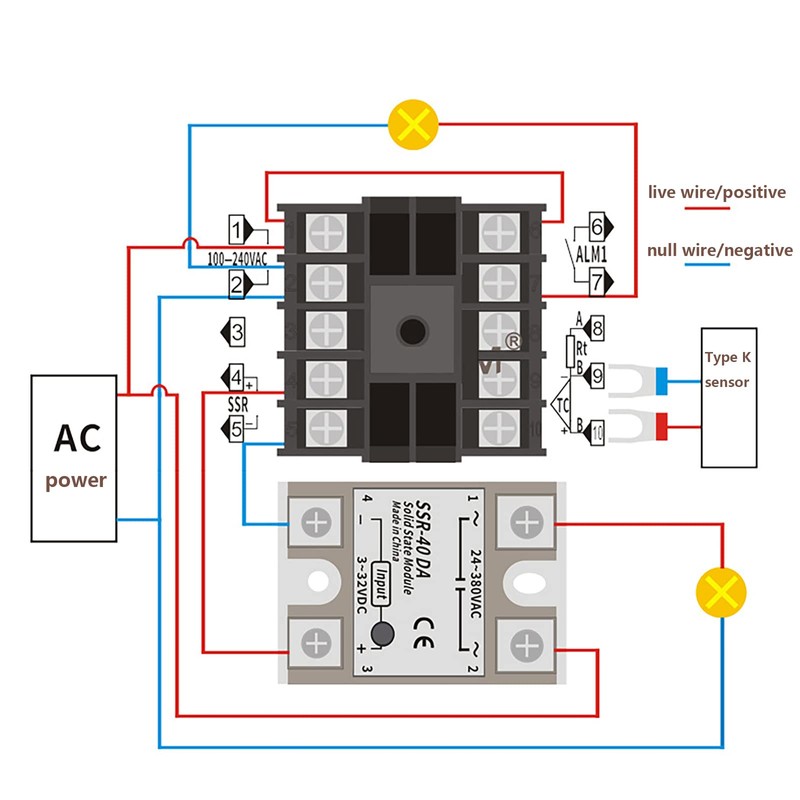 WANGCL Digital PID Controller Intelligent Thermostat with 25A SSR Relay