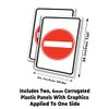 No Entry (24" X 36") 4mm Corrugated Plastic Panel, Graphics