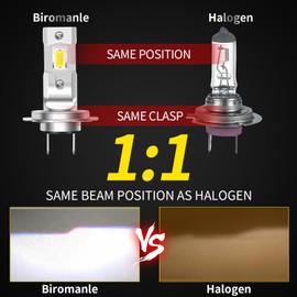 Biromanle Compatible with Ram ProMaster 1500 2500 3500 (2014-2022) H7 High Beam +H7 Low Beam +H11 Fog Light bulbs Kit; 400% Brightness 16000LM 6000k white light,Interior lights Bulbs(Pack of 6)