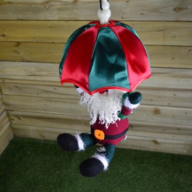 Samuel ALEXANDER 45cm Premier Animated & Musical Parachuting Christmas Character - Santa