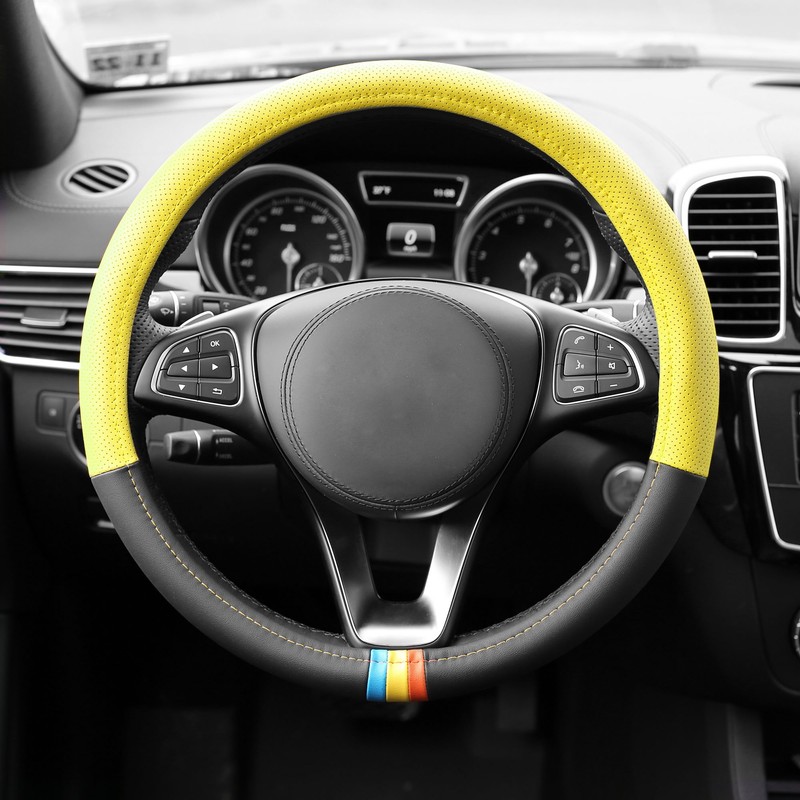 FH Group Full Spectrum Microfiber Leather Steering Wheel Cover –