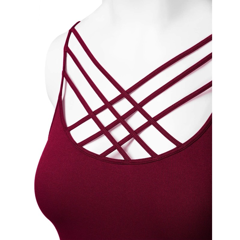 brasier deportivo para mujer con tirantes cruzados, bandeau sin aros,