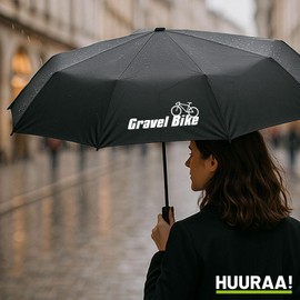 Huuraa Umbrella Gravel Bike Bicycle Gift 98 cm Black Double Automatic Gravel Bike Gift Idea