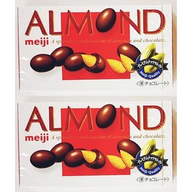 Almond Chocolate Candy, Premium Japanese Chocolate-Covered Almonds, 79g,2 Pack