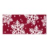 Estmy Red Snowflake Christmas Bathroom Runner Rug 18''W x 45''L,