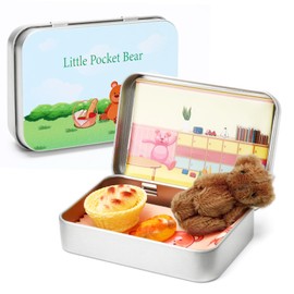 JULEASEL Little Pocket Bear, Back to School Gift for Kids, Travel Buddy, Cute Bear Birthday Gift, Gifts for 4 5 6 7 8 Years Old Boys Girls