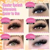 calphdiar Lash Clusters 60D+80D Thick Individual Eyelashes 480PCS Wispy Cluster