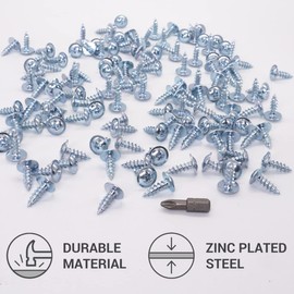 (Pack of 350) Galvanized Steel 5.0 x 16mm Wood Screws Metal Screws Modified Truss Head Self Tapping (350, 5.0 x 16mm)