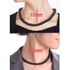 B-style Jet Necklace, Synthetic 0.3 inch (8 mm) Ball 16.5