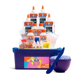 Elmer's Fruity Fusion Slime Kit, Includes Elmer's Clear Glue, Magical Liquid Slime Activator, Clay Color Pigments, Scents, Mixing Bowl, Spoon, 20 Piece Kit
