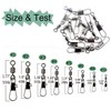 JSHANMEI ®100pcs/lot Ball Bearing Rolling Swivel with Interlock Snap Fishing