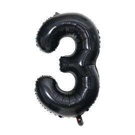 40 Inch Black Number 30 Balloons With Crown, 30th Birthday Balloons for Men and Women, 30th Birthday Decorations, Wedding Anniversar Celebration Decoration Balloons. (Black)
