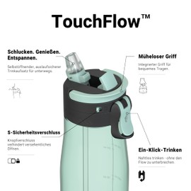 Sparrow TouchFlow Tritan Water Bottle, BPA-Free, Leak-Proof Sports Bottle, Drinking Bottles with Straw for Sports, Outdoors, Lightweight, Sustainable