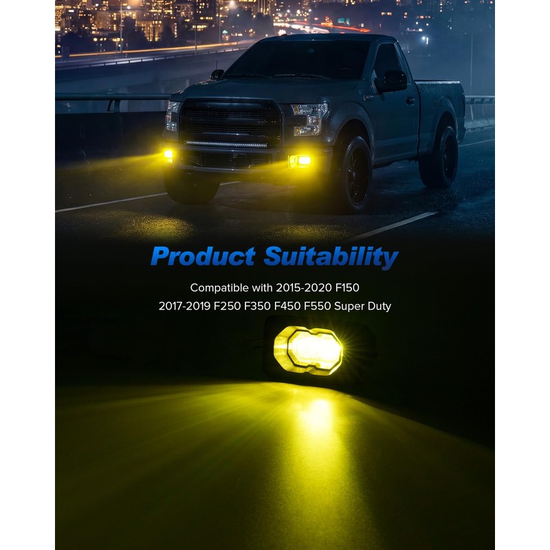 LED Fog Lights for 2015-2020 Ford F150 / F150 Raptor