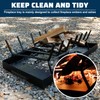 Pearwow Rectangle Fireplace Tray Small Size,13" Front to Back Adjustable