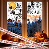 Halloween Window Stickers with Caution Tape 141PCS Halloween Decorations