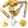 Ruidee 6 Pcs Countersink Drill Bits Set Hex Shank Wood