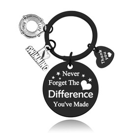Thank You Swimming Coach Gift Inspiration Keyring Gift Swimming Lover Friend Gifts Instructor Appreciation Gifts for Women Men Christmas Keyring Present for Swim Team Birthday Presents for Swimmer