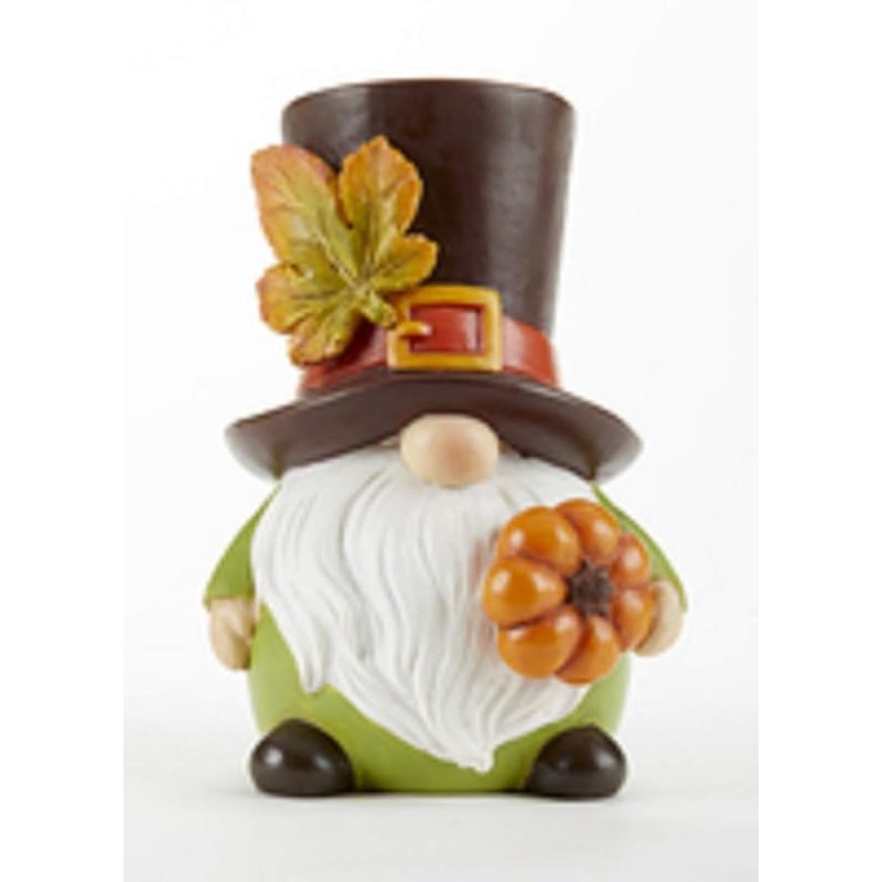 Bouksha Trading Resin Harvest Gnome Figurine with Top Hat and
