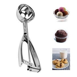 18/8 Stainless Steel Cookie Scoop for Baking - Large Size - Durable Cookie Dough Scooper - 3 Tablespoon