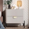 MOROBOR Half Moon Drawer Handles, 4PCS Brushed Copper Semi Circle
