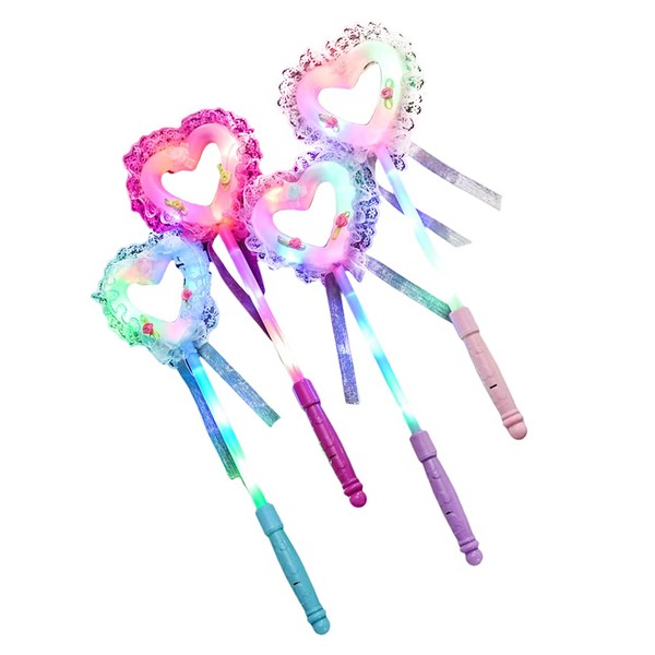iplusmile 4pcs Glow Magic Stick Witch Stick Toy Cane Cosplay