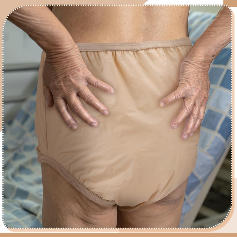 Vinsatin 10 Pcs Adult Plastic Diaper Cover Pull-On Cover Plastic