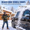 Adjustable Aluminum Roof Snow Rake with 20 Ft Telescoping Handle,