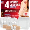 Emergency Wound Closure Strips - 4pk - 2 Types Laceration