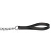 Ancol Heritage Extra Heavy Chain Lead W/leather Handle Black 50cm