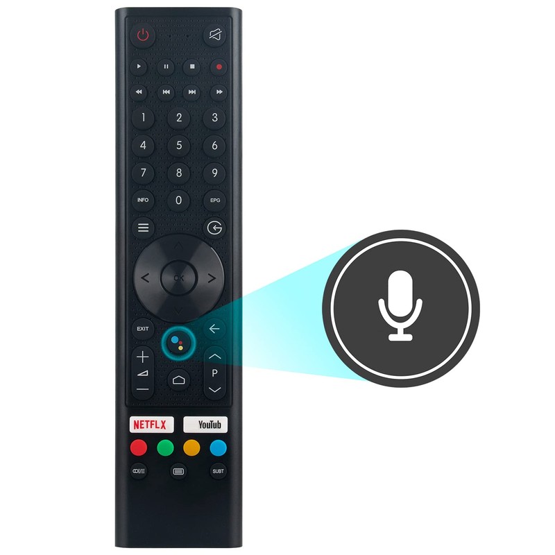 Voice Replacement Remote Control Commander fit for Caixun 4K UHD
