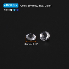 PATIKIL 4000 Pieces Transparent Diamond Crystal 4mm Acrylic Wedding Diamonds Table Scatter Confetti Vase Fillers Gems for Table Centerpiece Bridal Shower Party, Blue Clear
