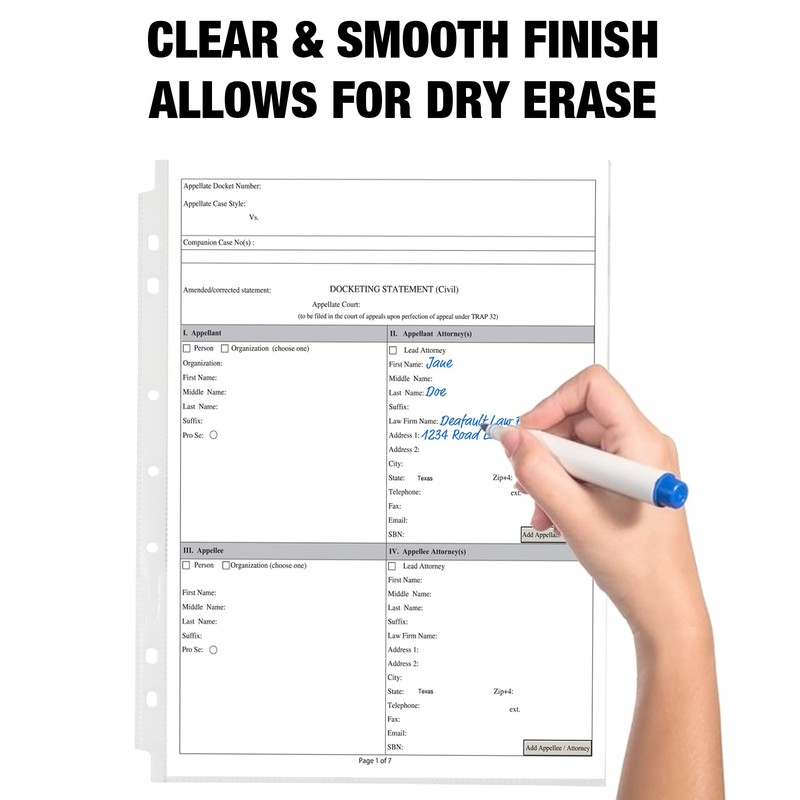 Samsill Sheet Protectors, 8.5 x 14 Inch Document Protectors for