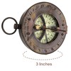 Nautical Maritime Brass Sundial Compass Side Lock Antique Pocket Navigation