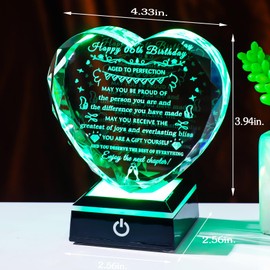 YWHL 65th Birthday Gifts for Women Men with Colorful Base Crystal 65 Years Old Birthday Decorations 65th Birthday Gift Ideas for Mom Grandma Wife Best 65 Year Old Birthday Presents