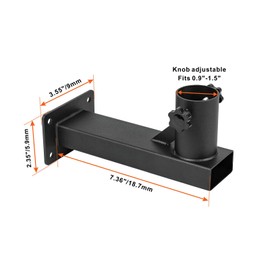 VANROUG L Shaped Wall Bracket Mount, Satellite Dish Wall Mounting Bracket, Antenna Bracket Mount, Small Compact Roof Mount Bracket Ideal for Satellite Dishes