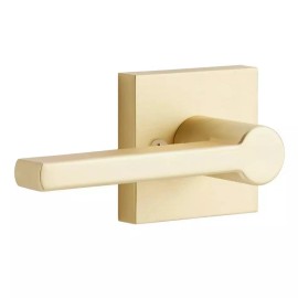 Miseno Case of 6 Lorton Flat Bar Non-Turning One-Sided Door Lever - Satin Brass UL6