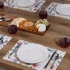 Highland Home Meadow Flowers 4-Pack Poly-Cotton Blend Placemats Manufactured in