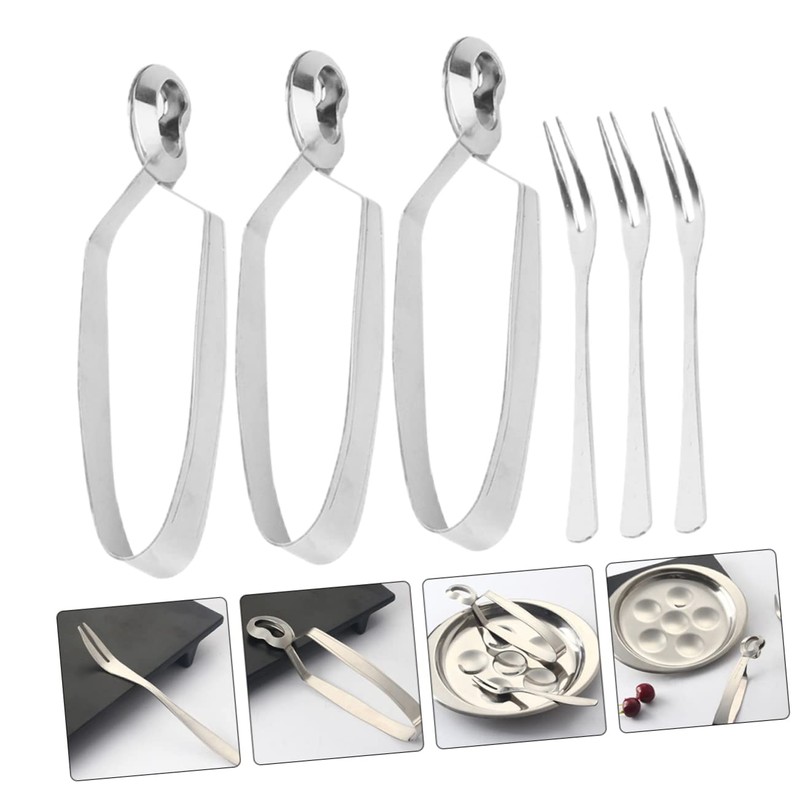 LABRIMP 9 Sets Escargot Serving Tongs Snail Tongs for Escargot