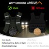 APEXUP Weighted Vest Men 10lbs Weights with Reflective Stripe, Weighted